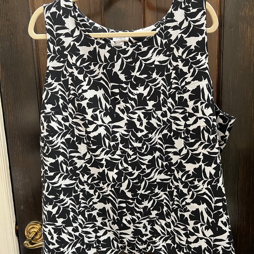 J. Crew Sleeveless Peek-a-book back shirt